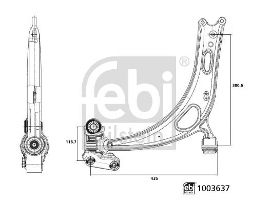 Febi Bilstein Draagarm, wielophanging 1003637