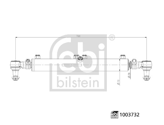 Werkcilinder, stuurbekrachtiging Febi Bilstein 1003732