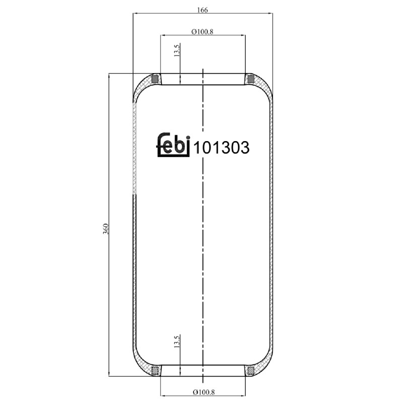Veerbalg Febi Bilstein 101303