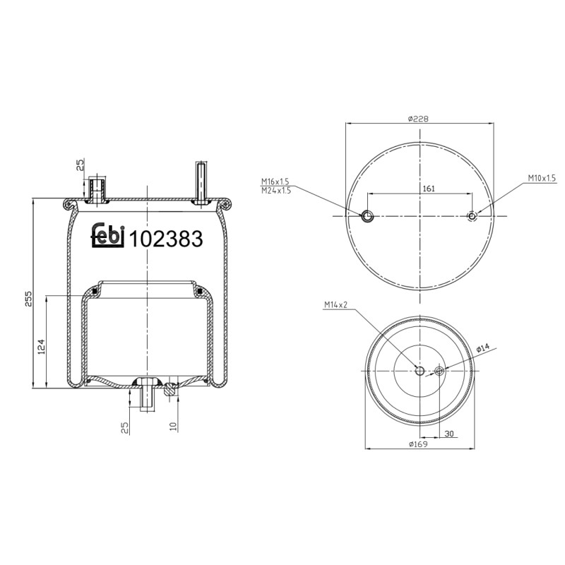 Veerbalg Febi Bilstein 102383