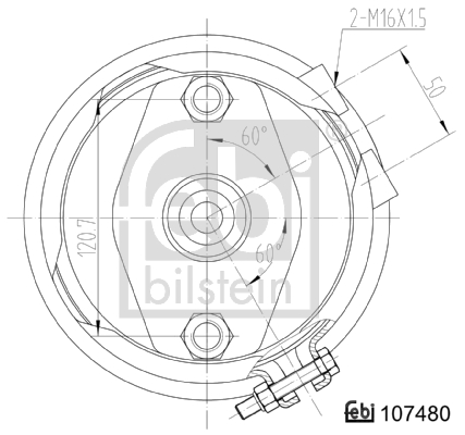 Febi Bilstein Remcilindermembraan 107480
