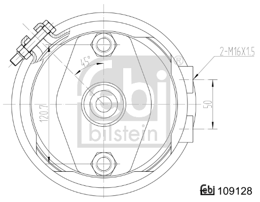 Febi Bilstein Remcilindermembraan 109128