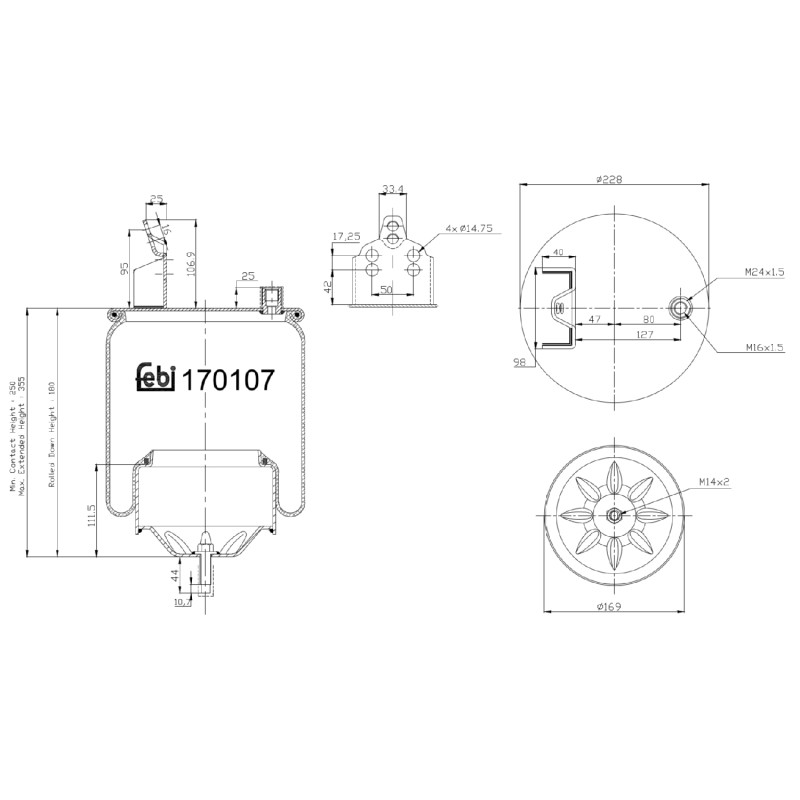 Veerbalg Febi Bilstein 170107