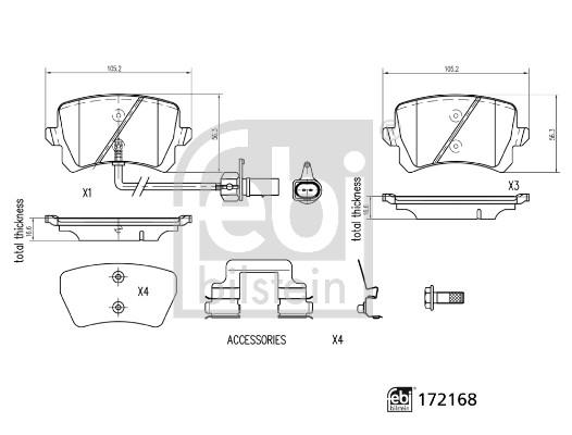 Febi Bilstein Remblokset 172168