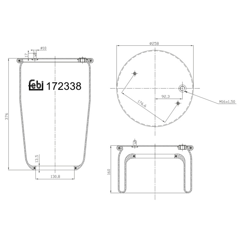 Veerbalg Febi Bilstein 172338