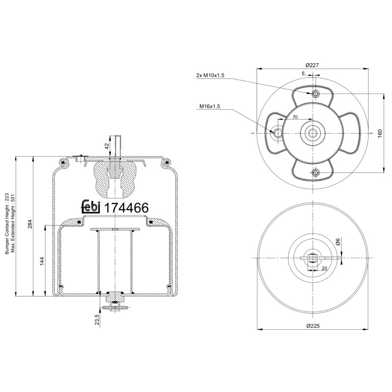 Veerbalg Febi Bilstein 174466