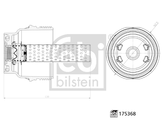 Febi Bilstein Oliefilterhuis deksel 175368