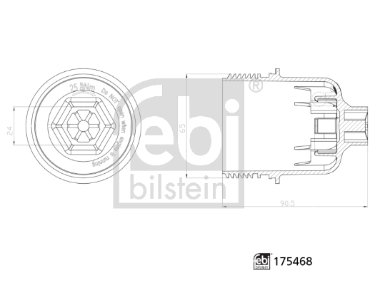 Febi Bilstein Oliefilterhuis deksel 175468