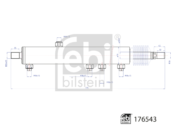 Febi Bilstein Werkcilinder stuurbekrachtiging 176543