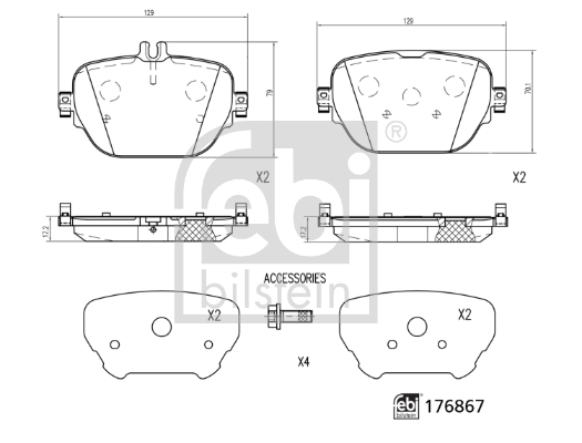 Febi Bilstein Remblokset 176867