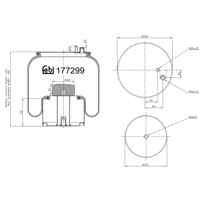Veerbalg Febi Bilstein 177299