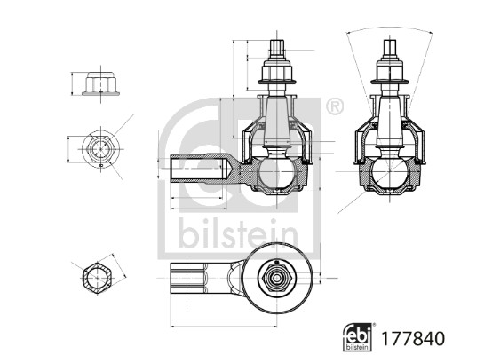 Febi Bilstein Spoorstangeind / Stuurkogel 177840