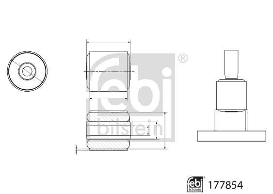 Febi Bilstein Draagarm-/ reactiearm lager 177854
