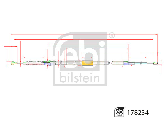 Handremkabel Febi Bilstein 178234