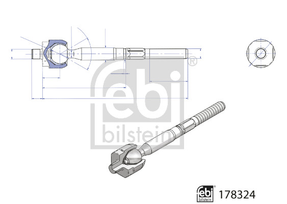 Febi Bilstein Axiaal gewricht / spoorstang 178324