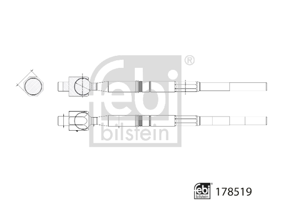 Febi Bilstein Axiaal gewricht / spoorstang 178519