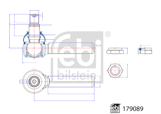 Febi Bilstein Spoorstangeind / Stuurkogel 179089