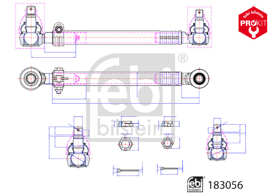 Spoorstangeind / Stuurkogel Febi Bilstein 183056