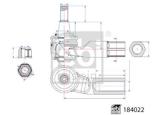 Febi Bilstein Spoorstangeind / Stuurkogel 184022
