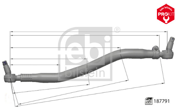 Spoorstangeind / Stuurkogel Febi Bilstein 187791