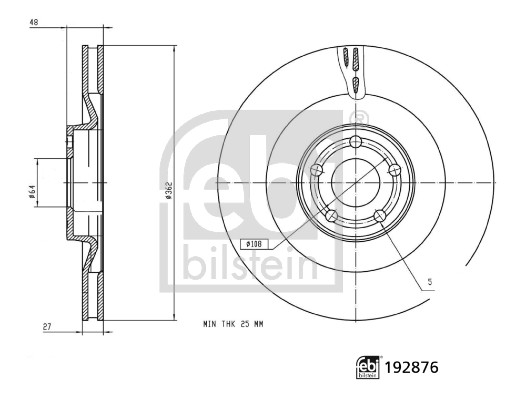 Febi Bilstein Remschijf 192876