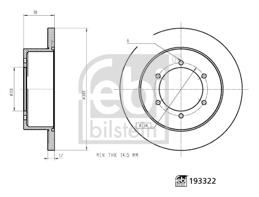 Febi Bilstein Remschijf 193322