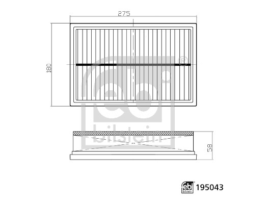 Febi Bilstein Luchtfilter 195043