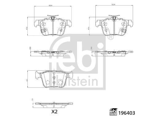 Febi Bilstein Remblokkenset, schijfrem 196403