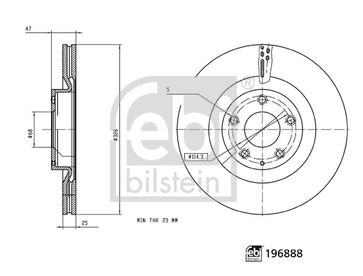 Febi Bilstein Remschijf 196888