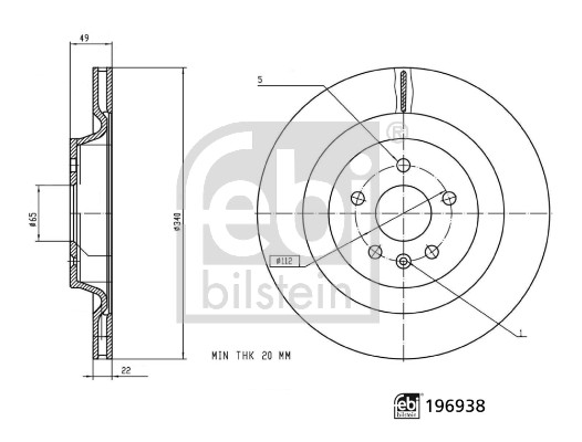 Remschijf Febi Bilstein 196938