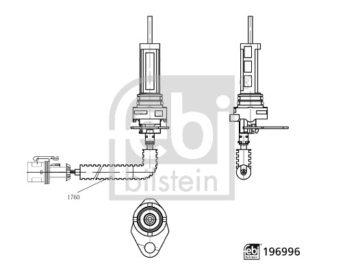 Febi Bilstein Waarschuwingscontact, remvoering-/blokslijtage 196996