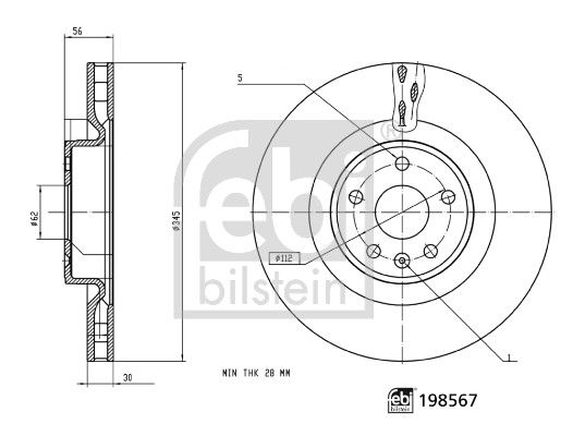 Remschijf Febi Bilstein 198567