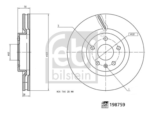Febi Bilstein Remschijf 198759