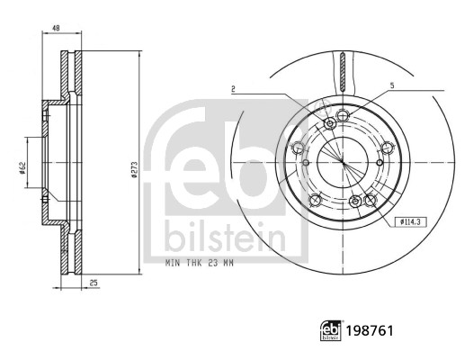 Febi Bilstein Remschijf 198761