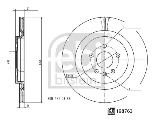Febi Bilstein Remschijf 198763