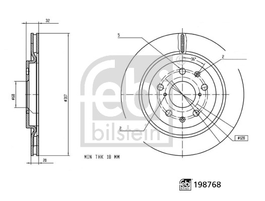Febi Bilstein Remschijf 198768