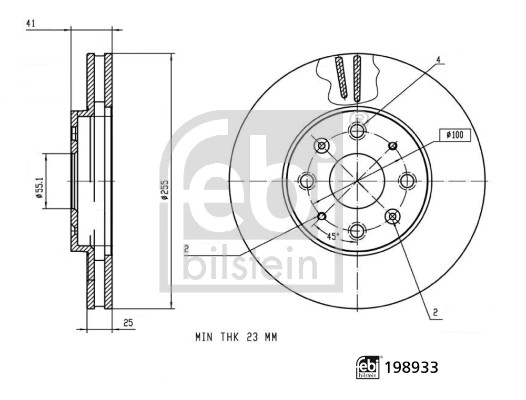 Febi Bilstein Remschijf 198933
