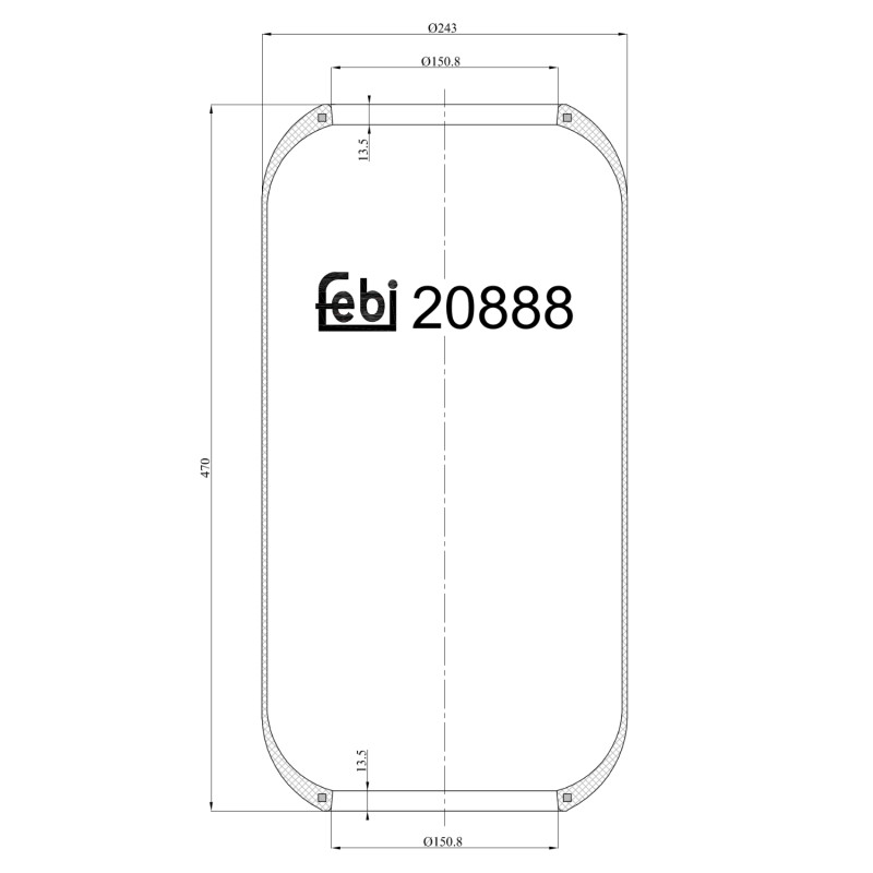 Veerbalg Febi Bilstein 20888