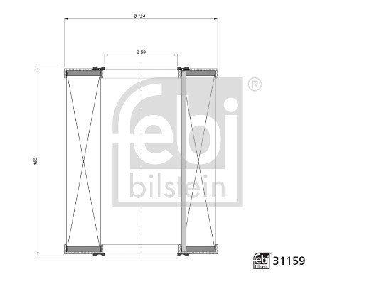 Febi Bilstein Luchtfilter 31159