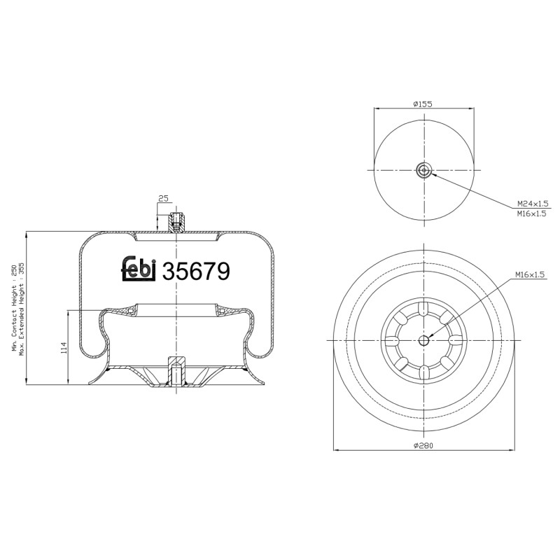 Veerbalg Febi Bilstein 35679