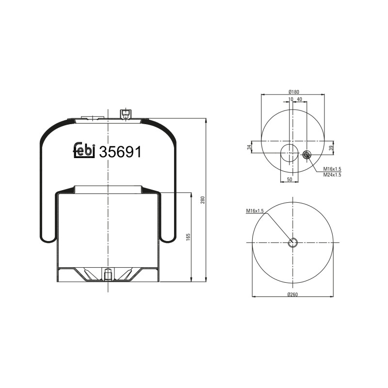 Veerbalg Febi Bilstein 35691