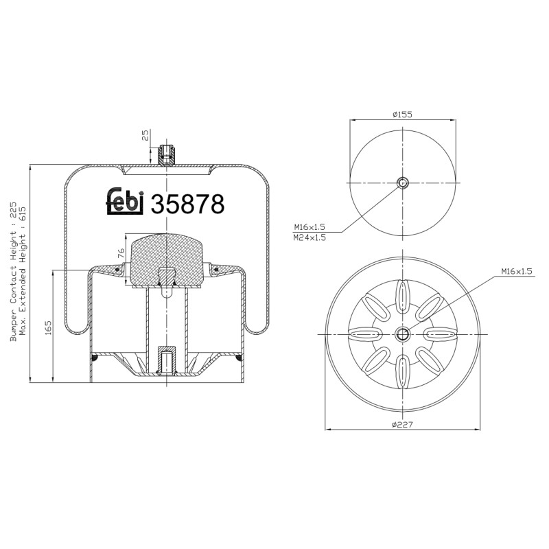 Veerbalg Febi Bilstein 35878