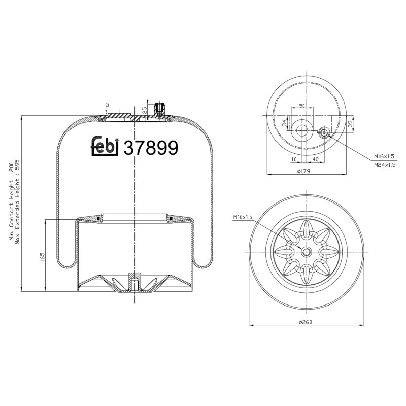 Veerbalg Febi Bilstein 37899