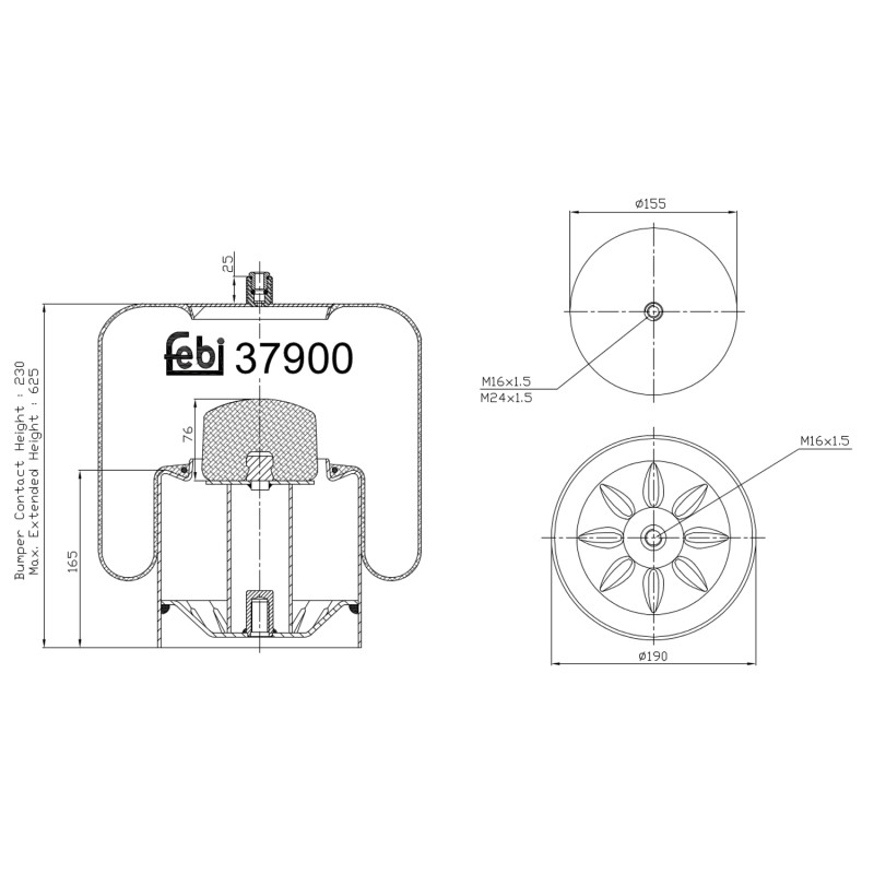 Veerbalg Febi Bilstein 37900