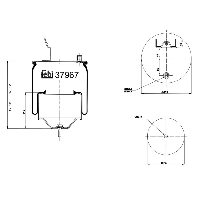 Veerbalg Febi Bilstein 37967