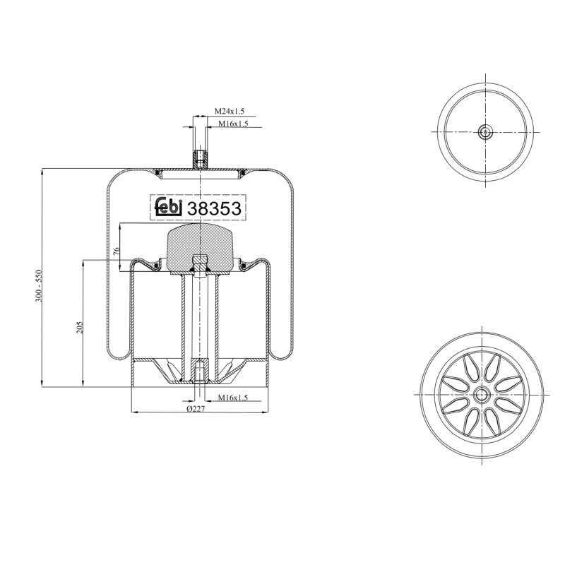 Veerbalg Febi Bilstein 38353