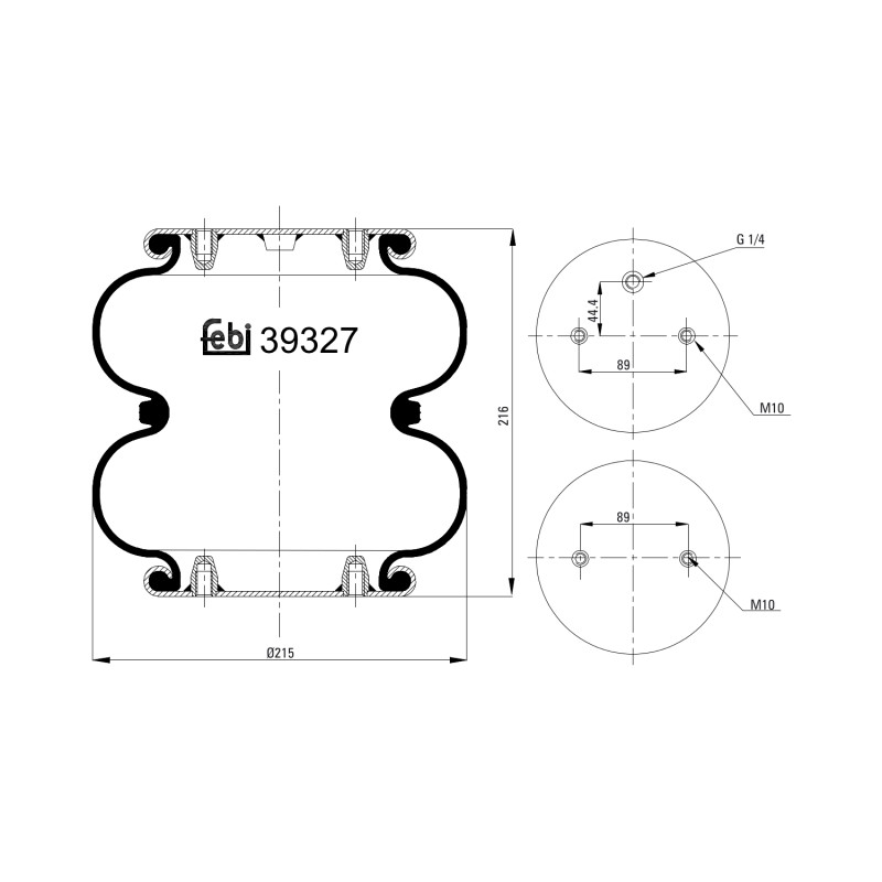 Veerbalg Febi Bilstein 39327