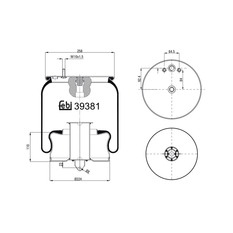 Veerbalg Febi Bilstein 39381