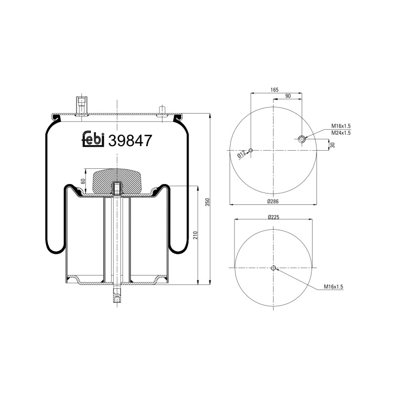 Veerbalg Febi Bilstein 39847