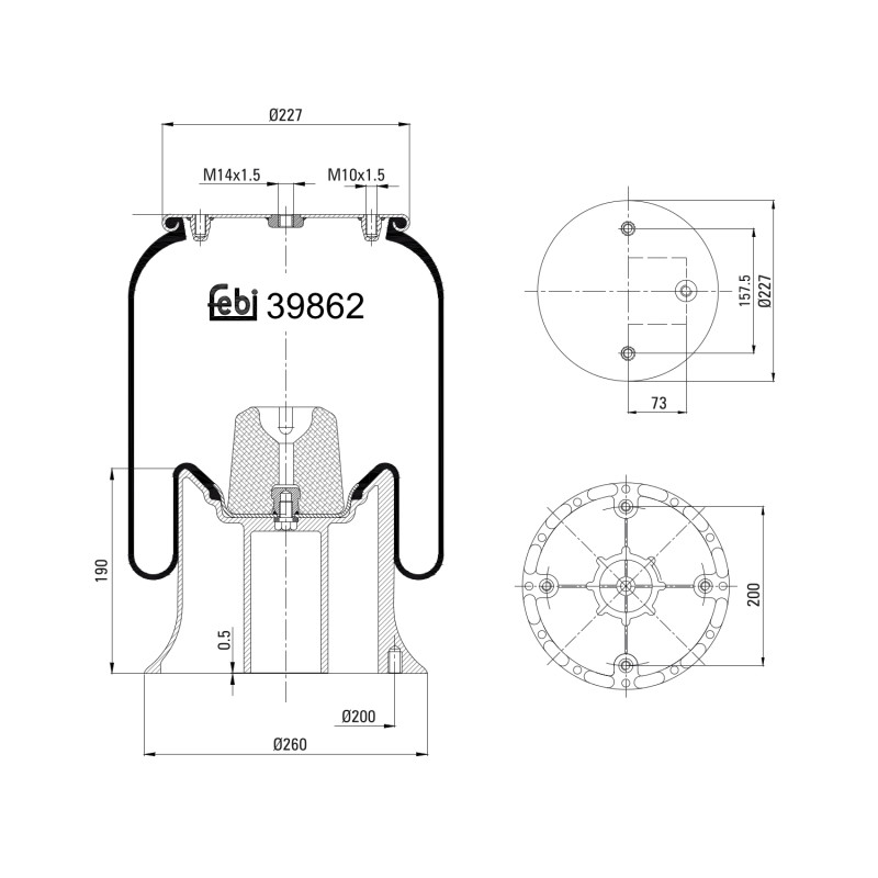 Veerbalg Febi Bilstein 39862